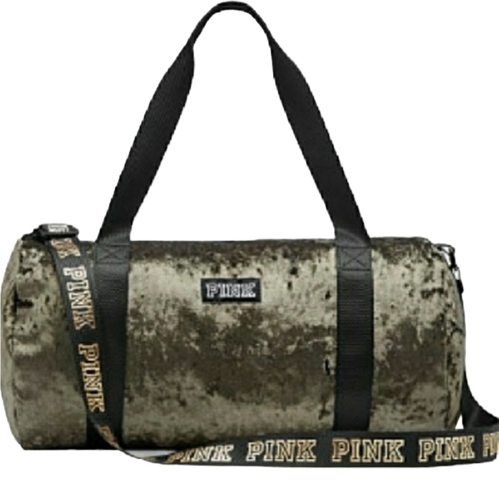 Victoria's Secret Pink Crushed Velvet Mini Duffle Bag Rare